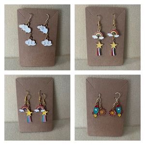 *3 for 20* Whimsical Rainbow and Stars Earring Sets